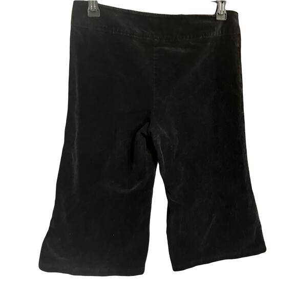 Y2K Ultra Flirt Capris Corduroy Women's L Black Wide Leg Mid Rise Office Siren - Picture 3 of 8
